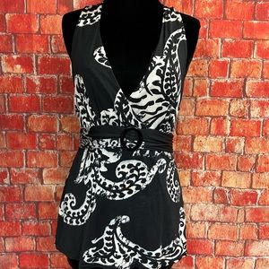 White House‎ Black Market Silk Blend Paisley Halter Top